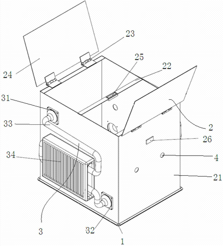 Noise absorbing device for vacuum pump