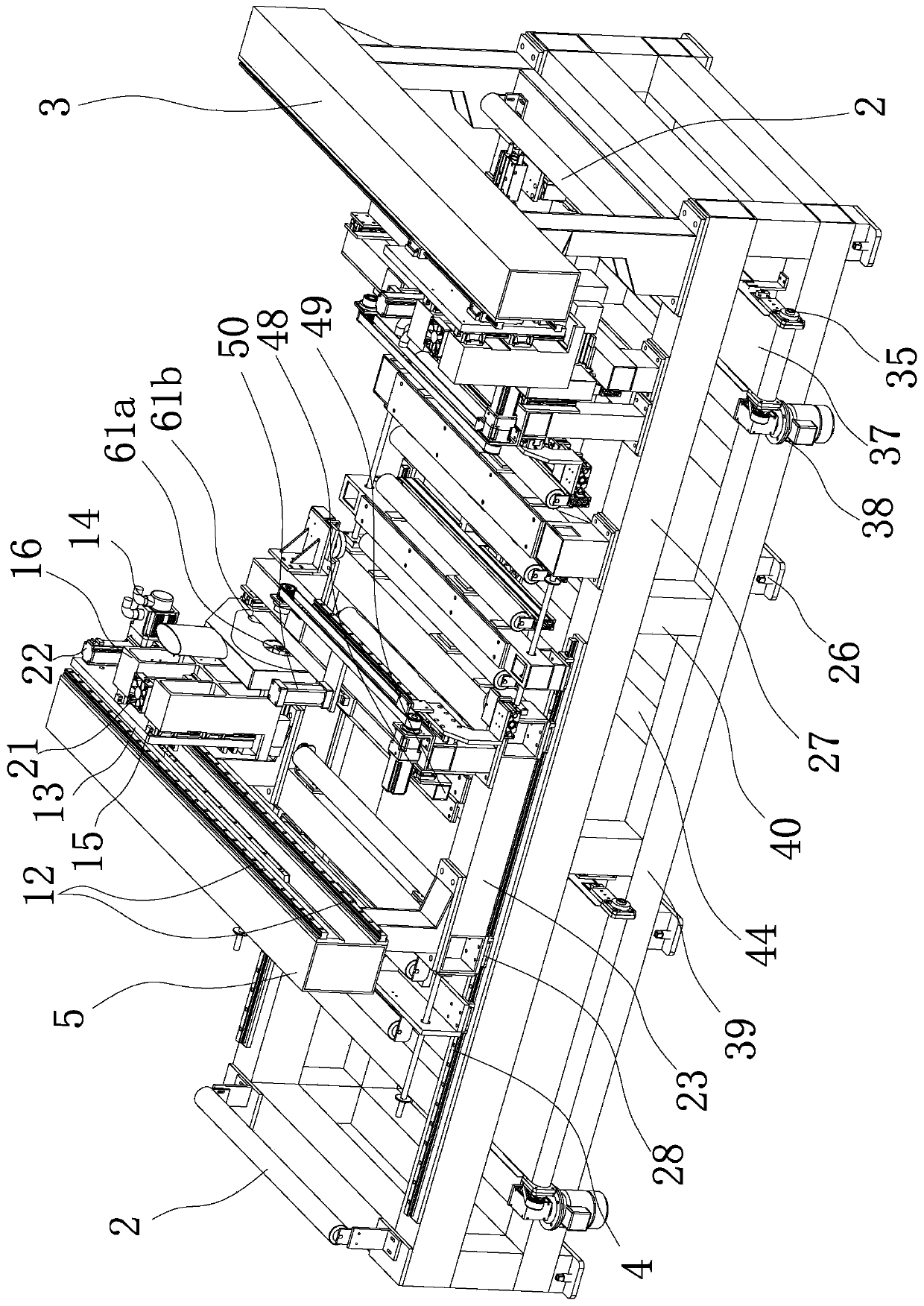 Double-end cross saw device