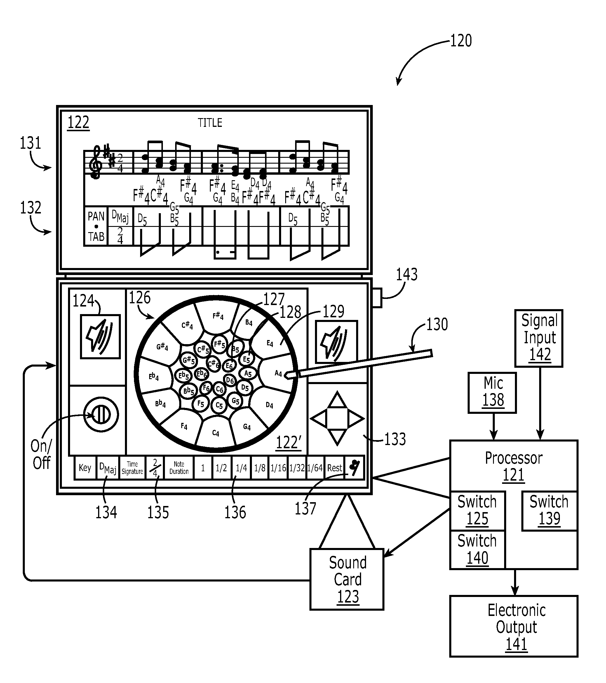 Music Teaching Tool for Steel Pan and Drum Players and Associated Methods