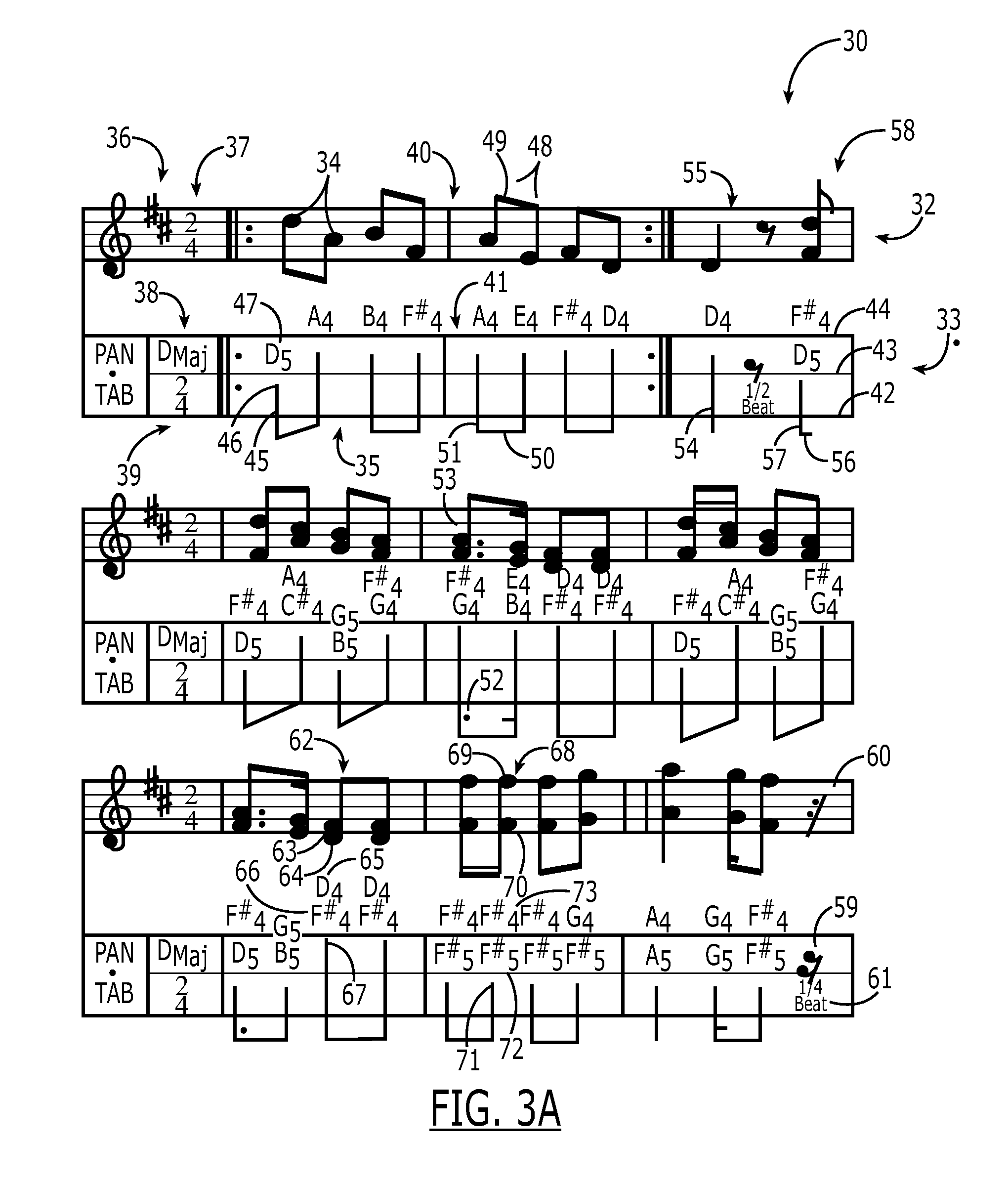 Music Teaching Tool for Steel Pan and Drum Players and Associated Methods