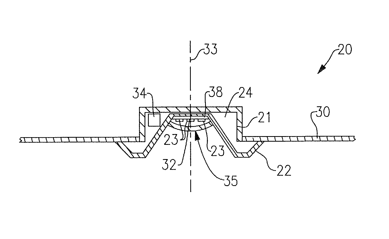 Lighting device and method of installing light emitter