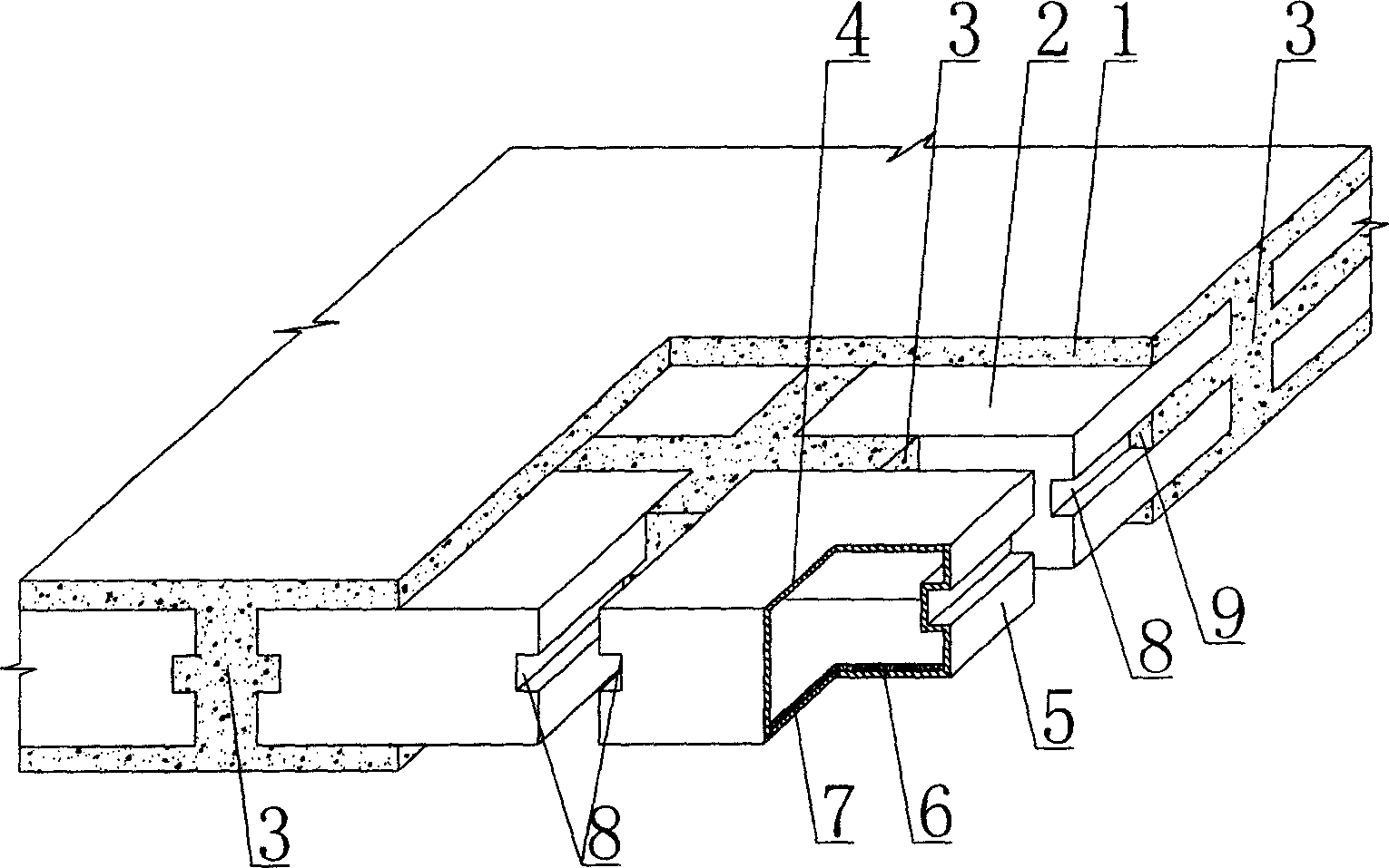 In-situ cast hollow concrete slab