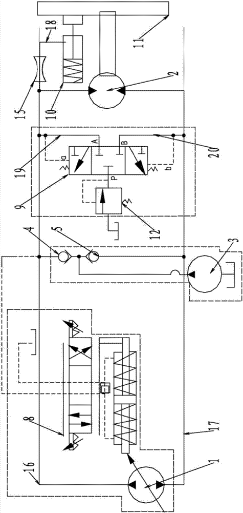 Walking hydraulic system of concrete pavement sympathetic vibration rock crushing plant