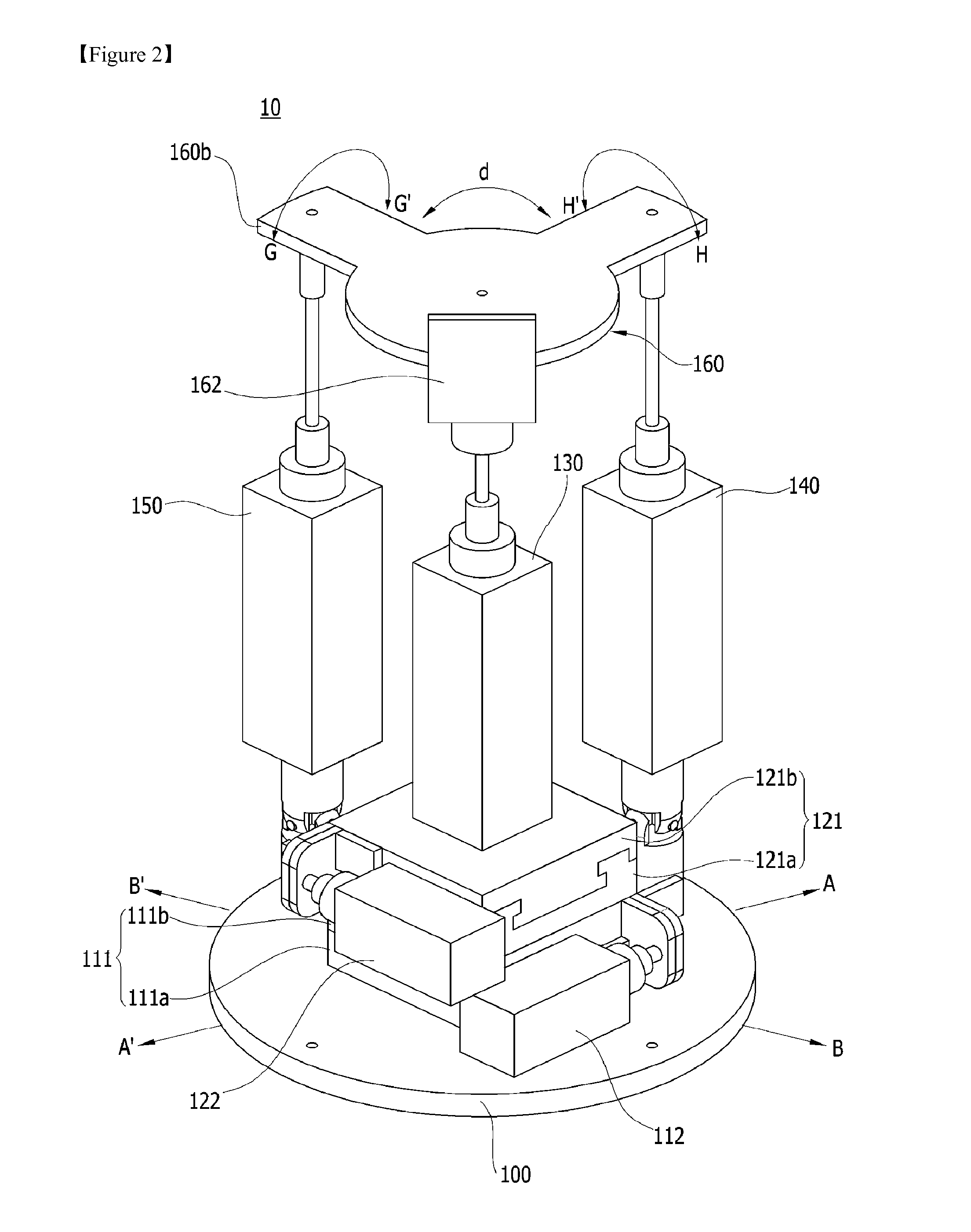 Parallel micro-robot with 5-degrees-of-freedom