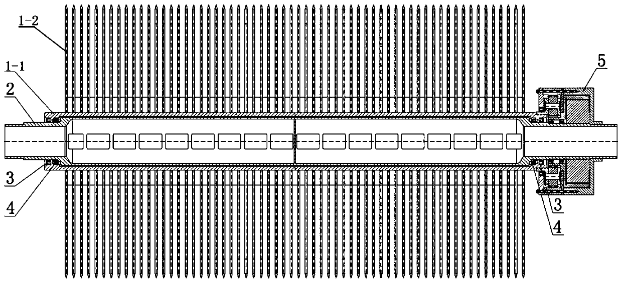 Internal suction type hollow shaft rotary chrysanthemum picking machine and picking method thereof