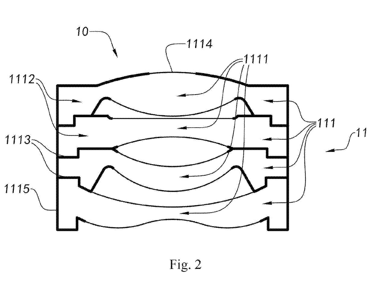 Optical lens head, camera module and assembling method therefor