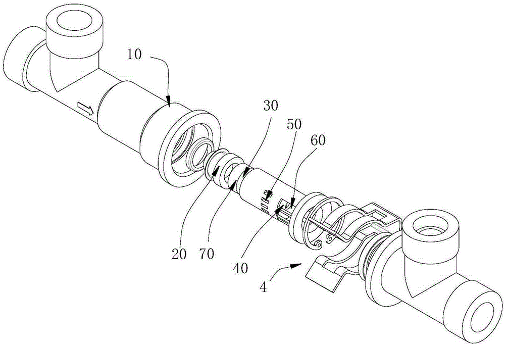 Constant-pressure switching device and hot water system