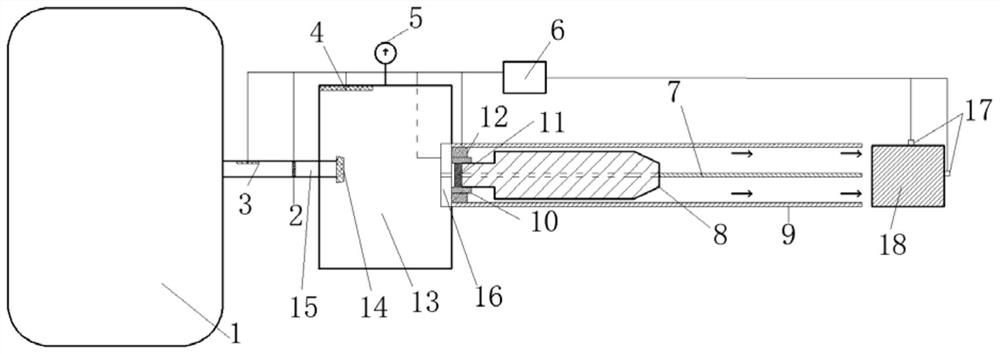 Automatic repeated impact excitation device for simulating blasting vibration effect