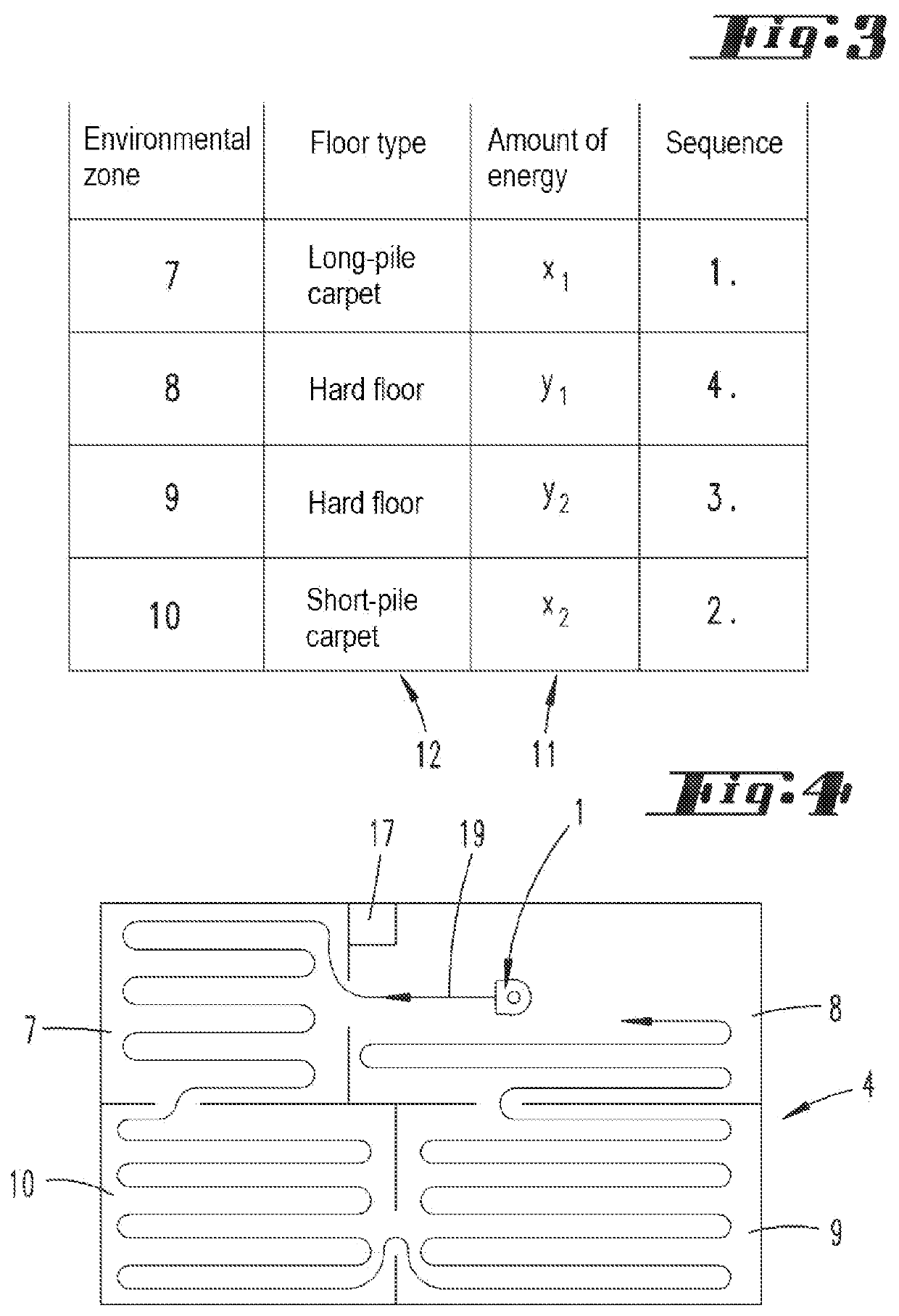 Self-propelled surface treatment unit with an environmental map