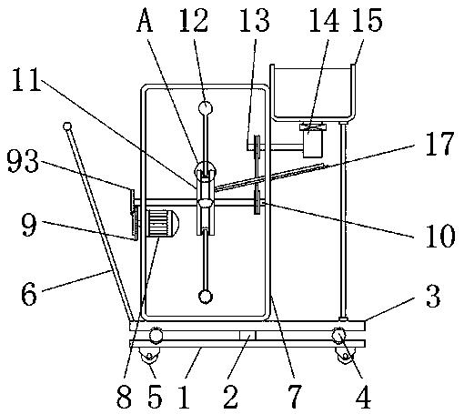 Feed putting device for aquaculture