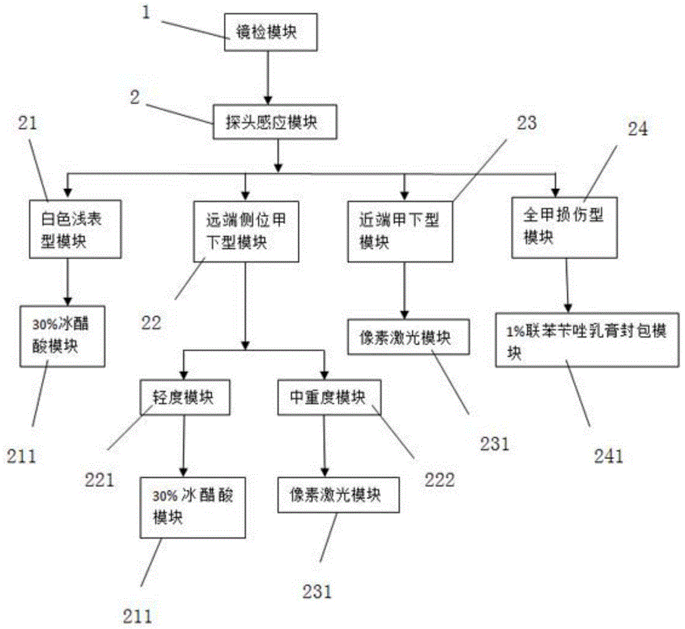 Intelligentized onychomycosis diagnosis and treatment system