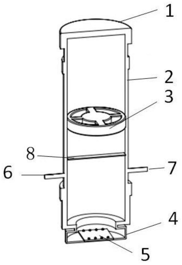 Device and method for measuring uranium migration in small column simulated soil