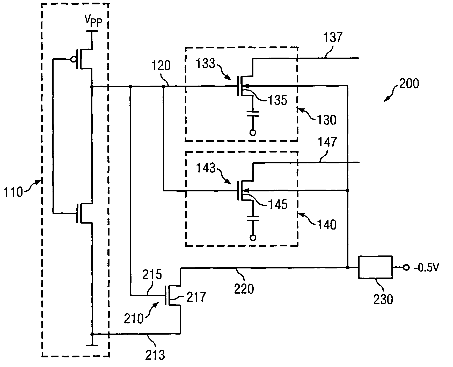 Controlled substrate voltage for memory switches