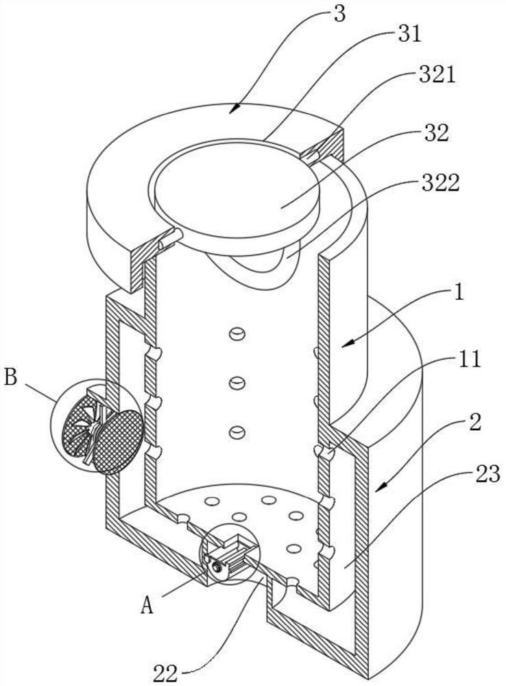 Household garbage can with garbage bag mounting and adsorbing functions