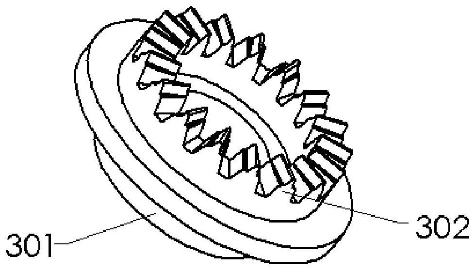 A non-impact gear clutch structure