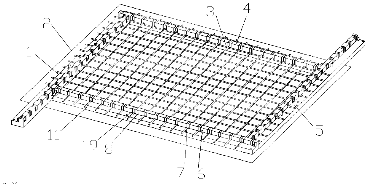 Side formwork placement method for PC (Personal Computer) numerical control production line