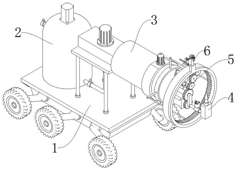 Anti-corrosion spraying mechanism of pipeline internal anti-corrosion device