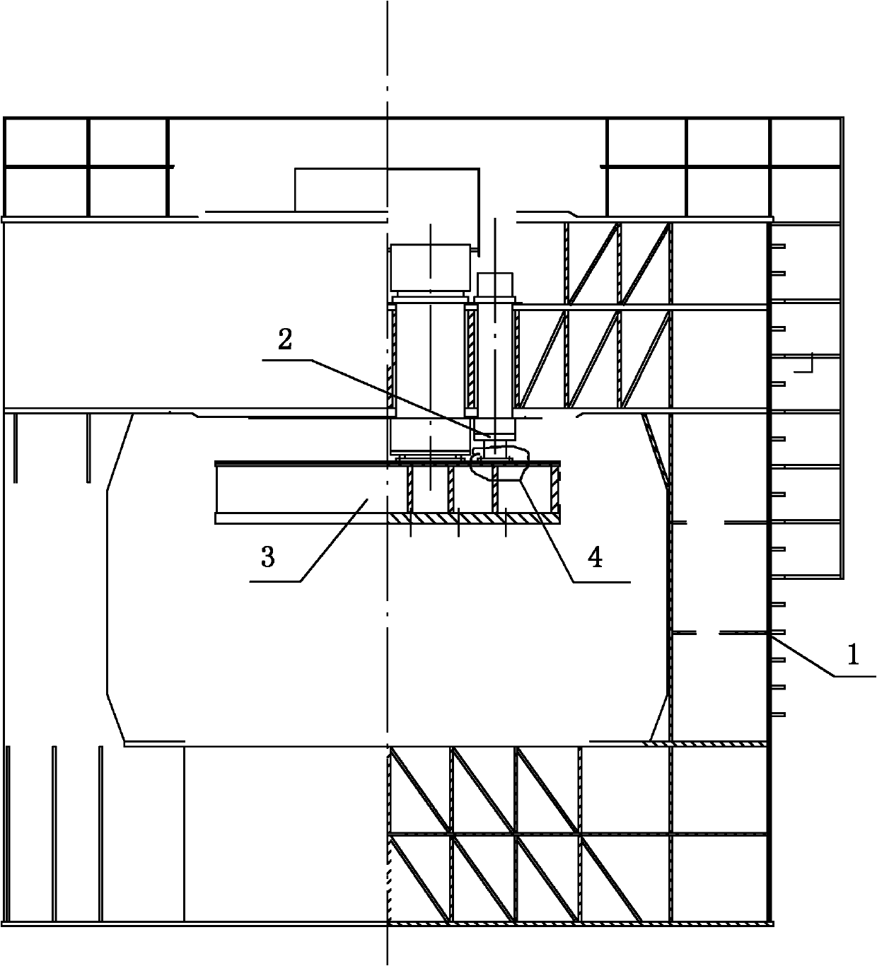 Anti-eccentricity pressing piston rod connecting device of no-guiding slider type hydraulic press