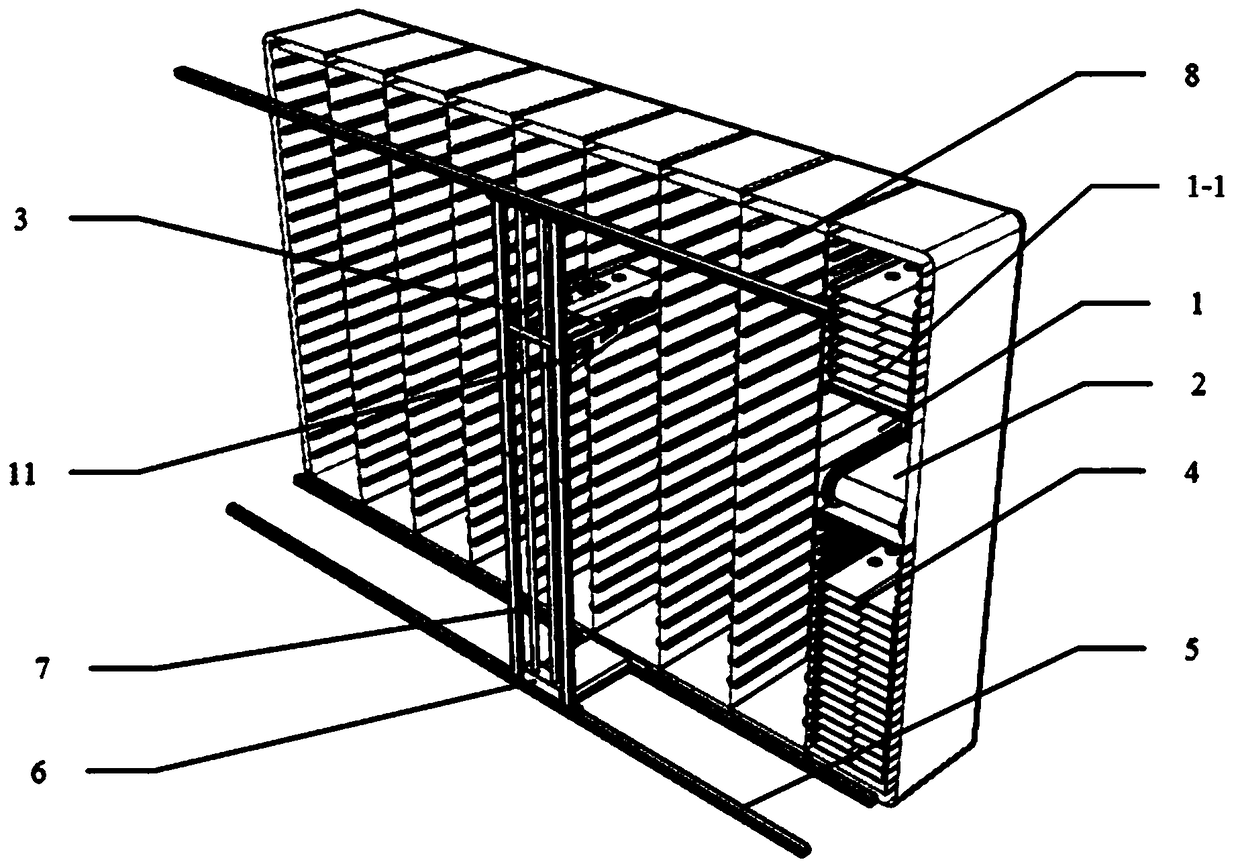 Adjustable adaptive high-capacity intelligent express item case capable of automatically achieving storage and picking of express items