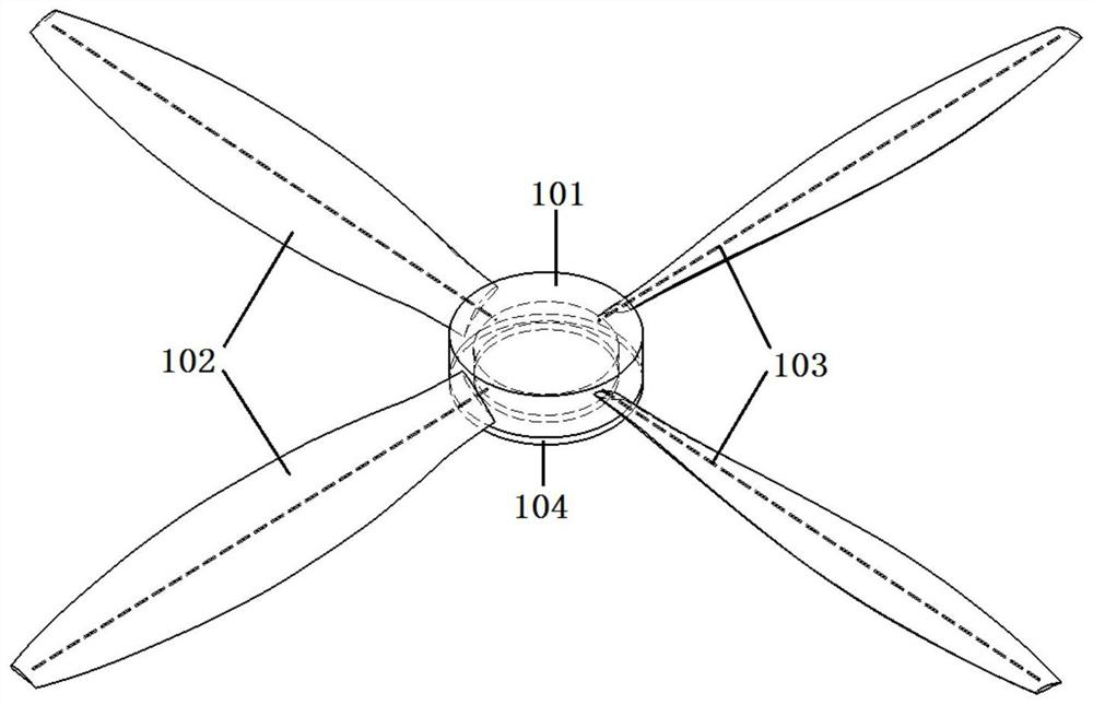 Online dynamic balance adjusting device for propeller of stratospheric aerostat