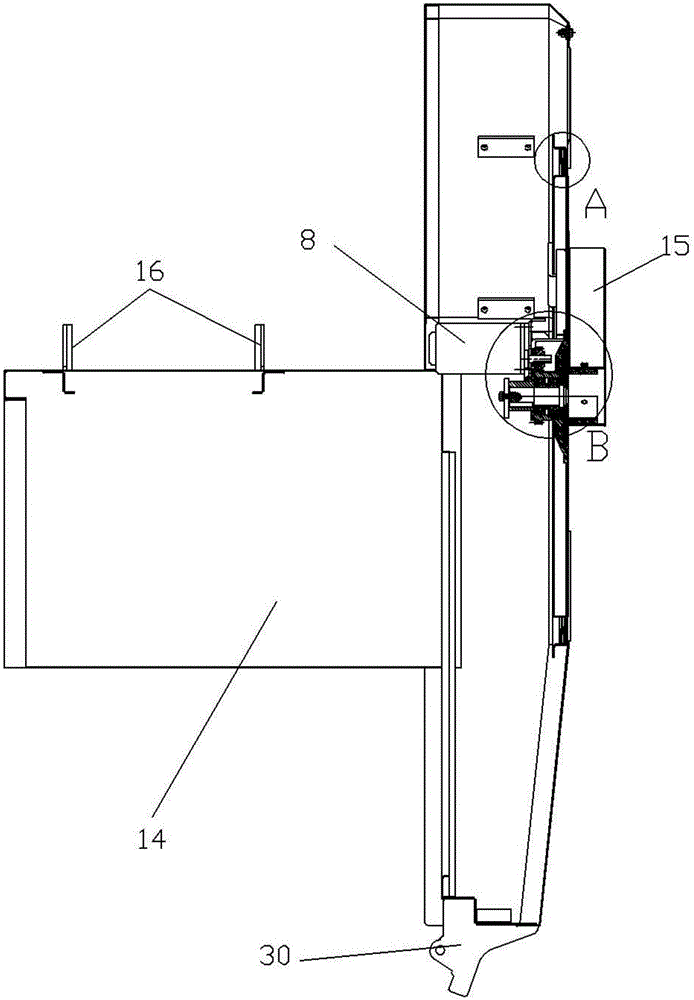 Self-rotating dust removal device for engine water tank dust mesh enclosure