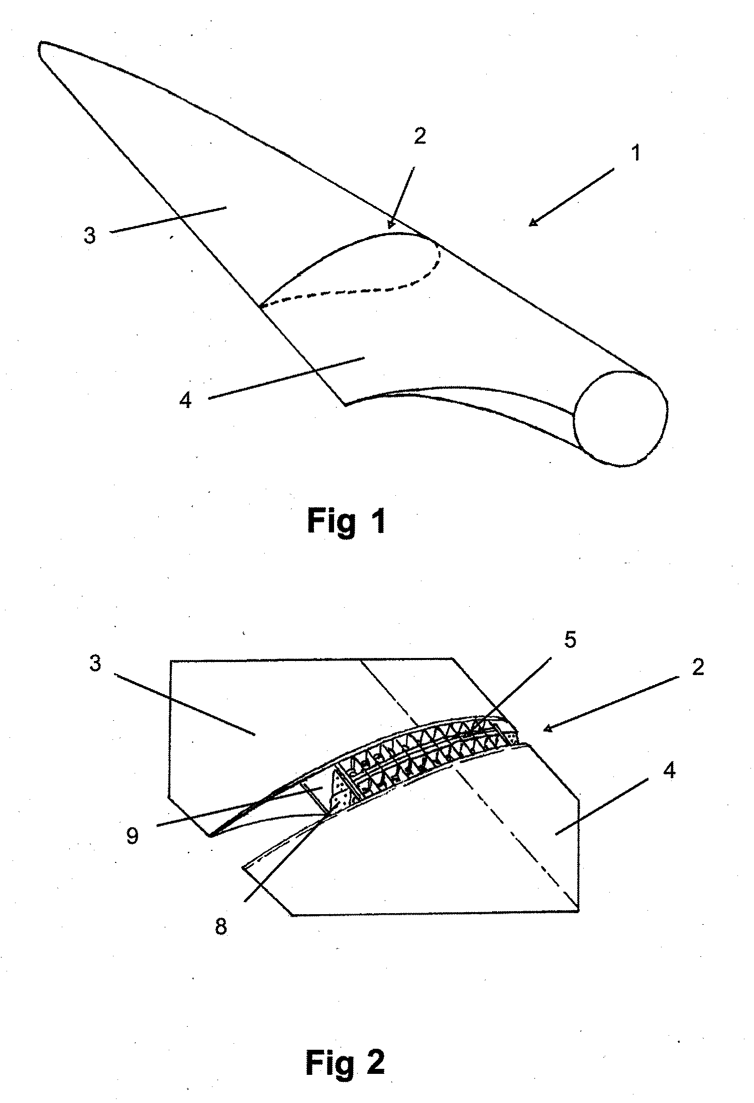 Lightning protection system for sectional blades