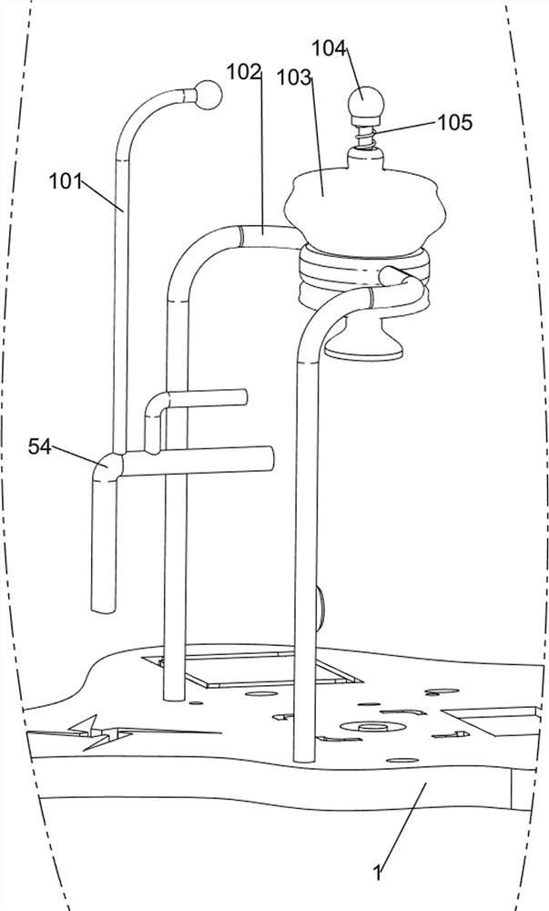 A device for cleaning and disinfecting the inside and outside of non-alcoholic beverage bottles