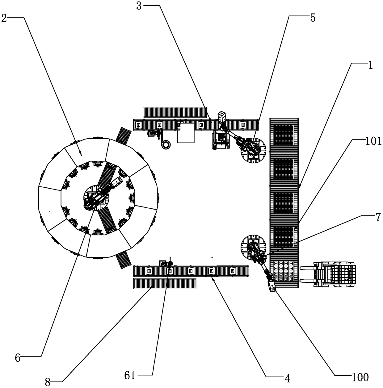 Automatic refrigerant filling production line and filling method thereof