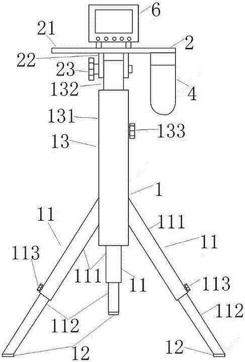 Auxiliary support used for testing site