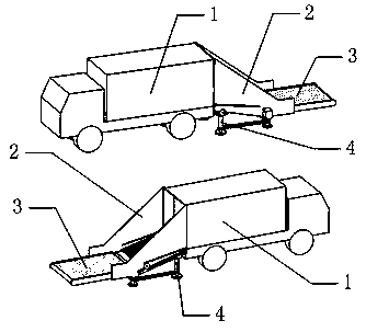 Unloading equipment for express transport vehicle