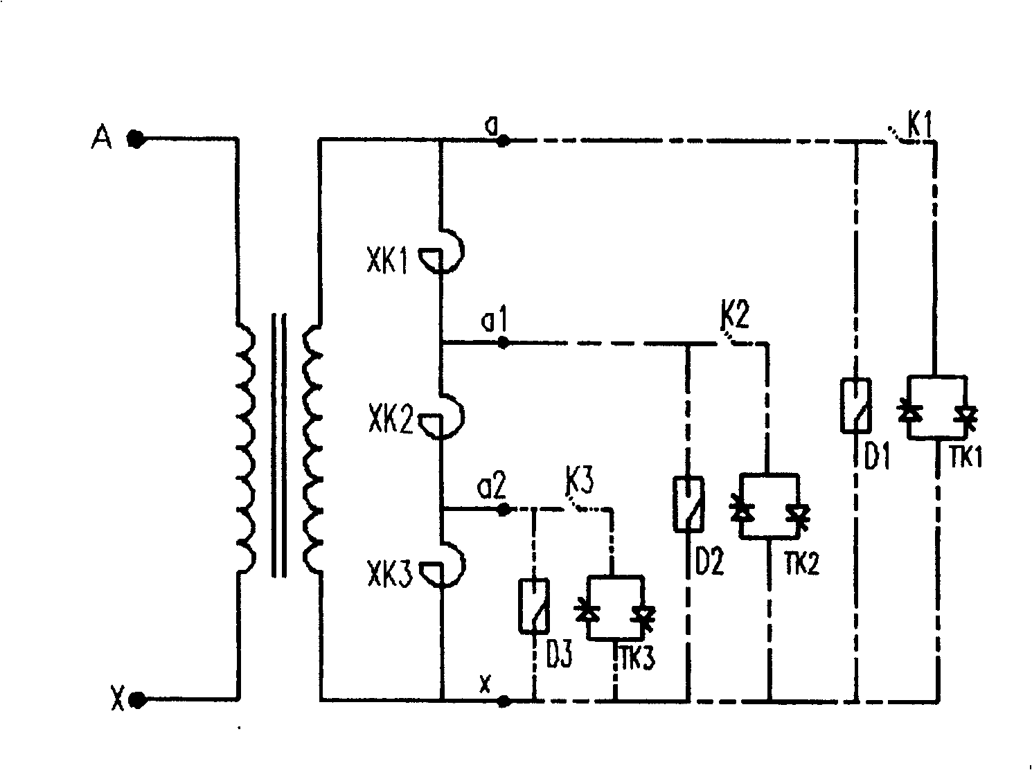 AC step controlled parallel reactor device