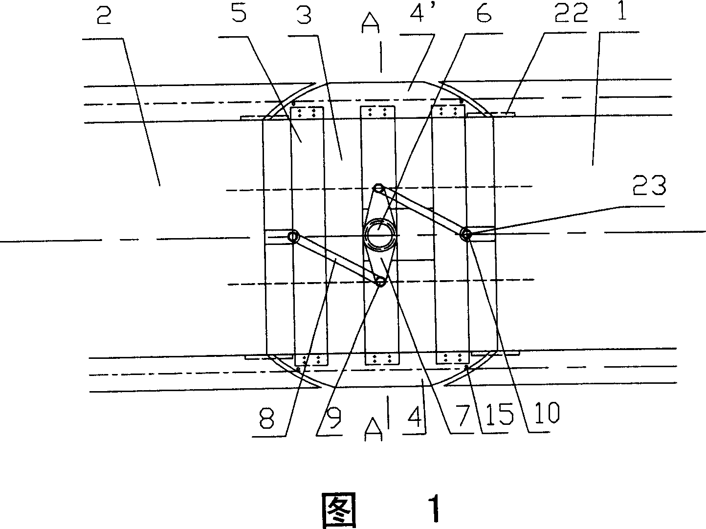 Subsection type railroad switch