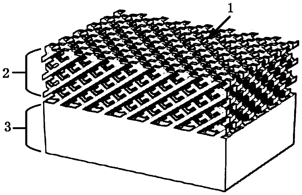 Topological optimization structure ceramic matrix and nickel-based high-temperature alloy integrated component and preparation method thereof