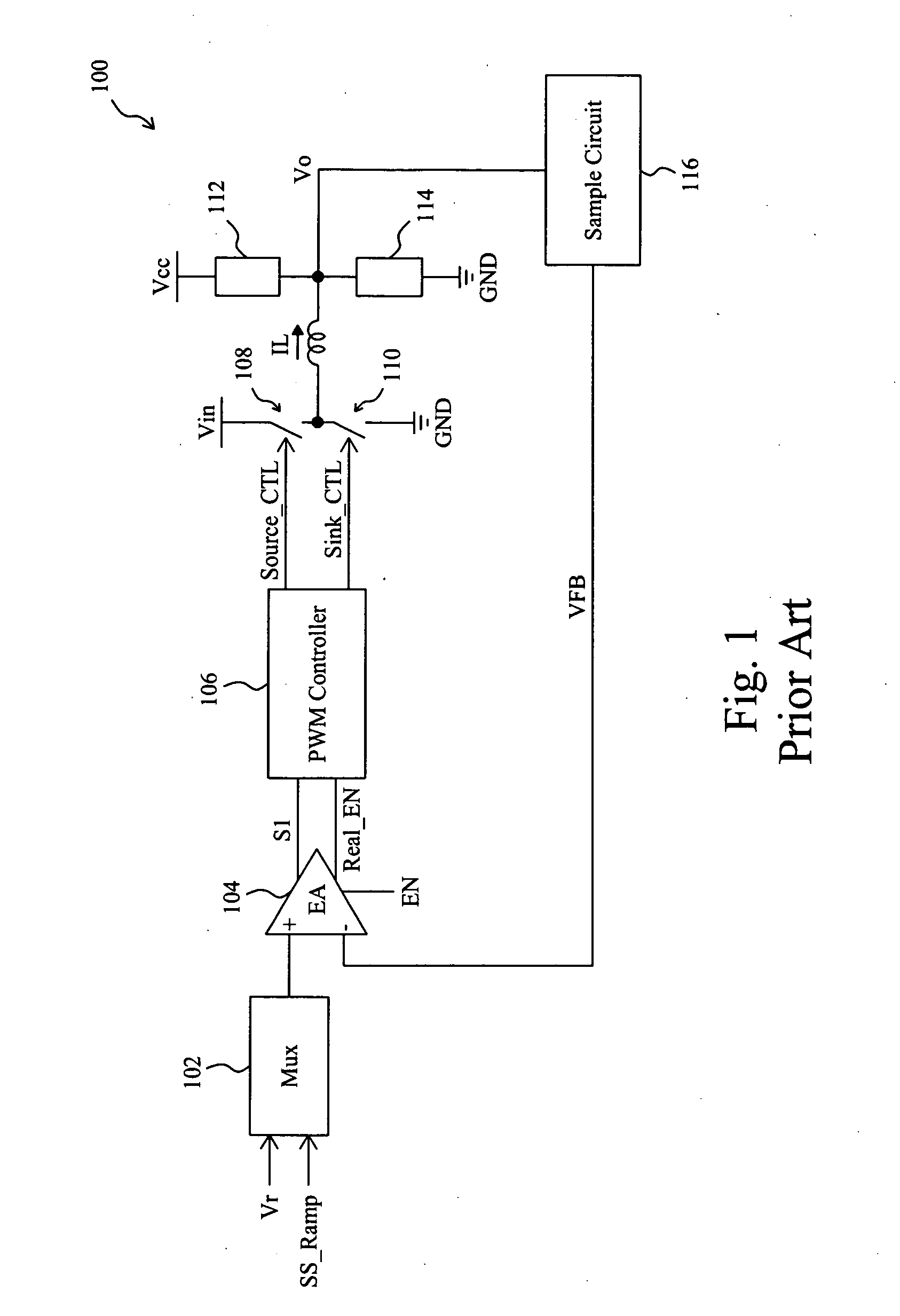 Circuit and method for soft start of a switching regulator from a residual voltage