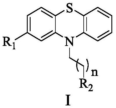 Phenothiazine compound as well as preparation method and application thereof