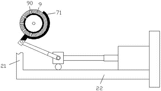 An air conditioner condensate discharge device with moving rollers