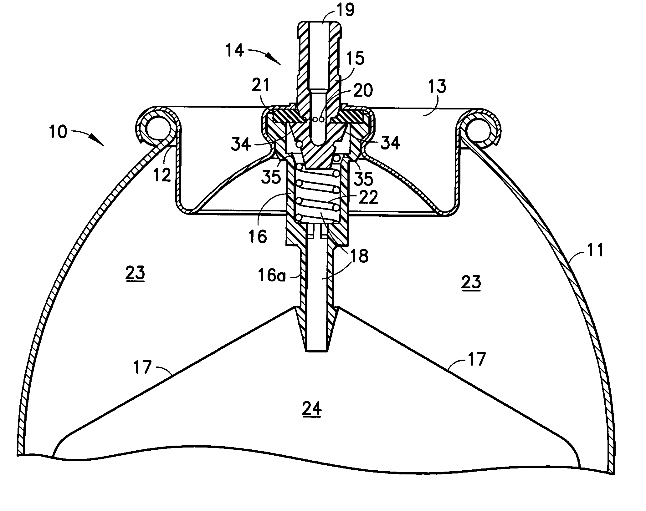 Means and method for filling bag-on-valve aerosol barrier packs