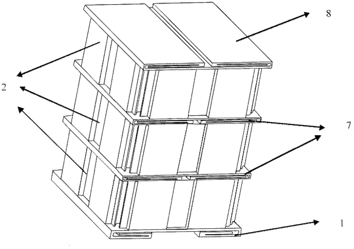 Transport packing device for long-stem glass funnels