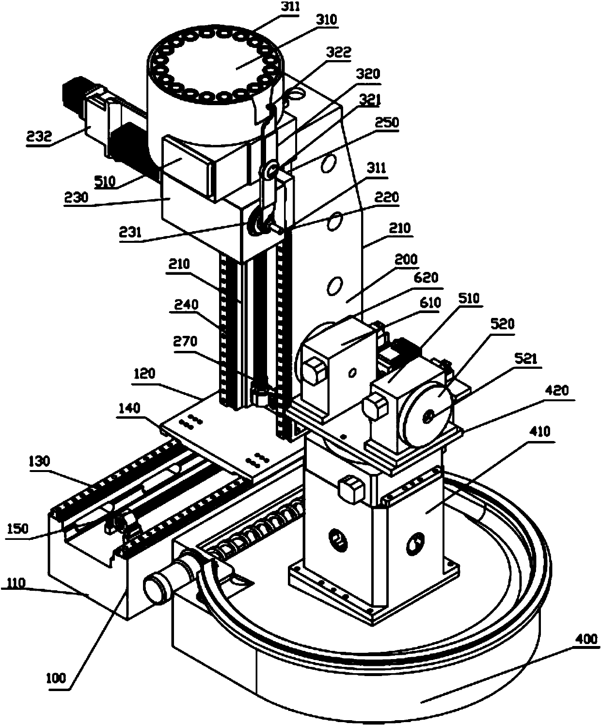 Pentahedron processing machine