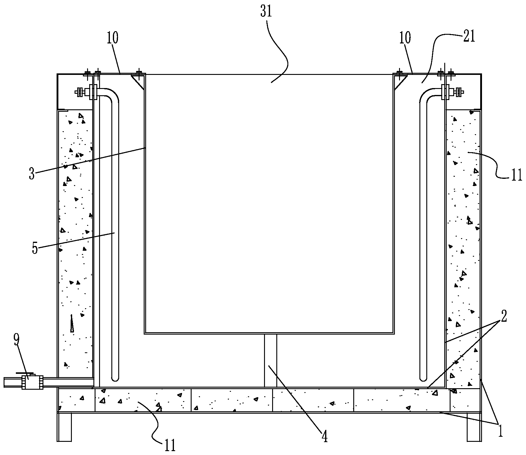 Heating oil tank with interlayer