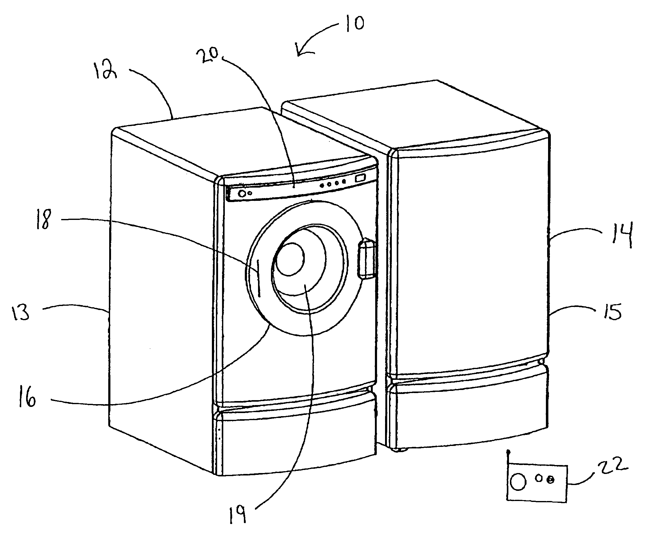 Non-aqueous washing machine with modular construction