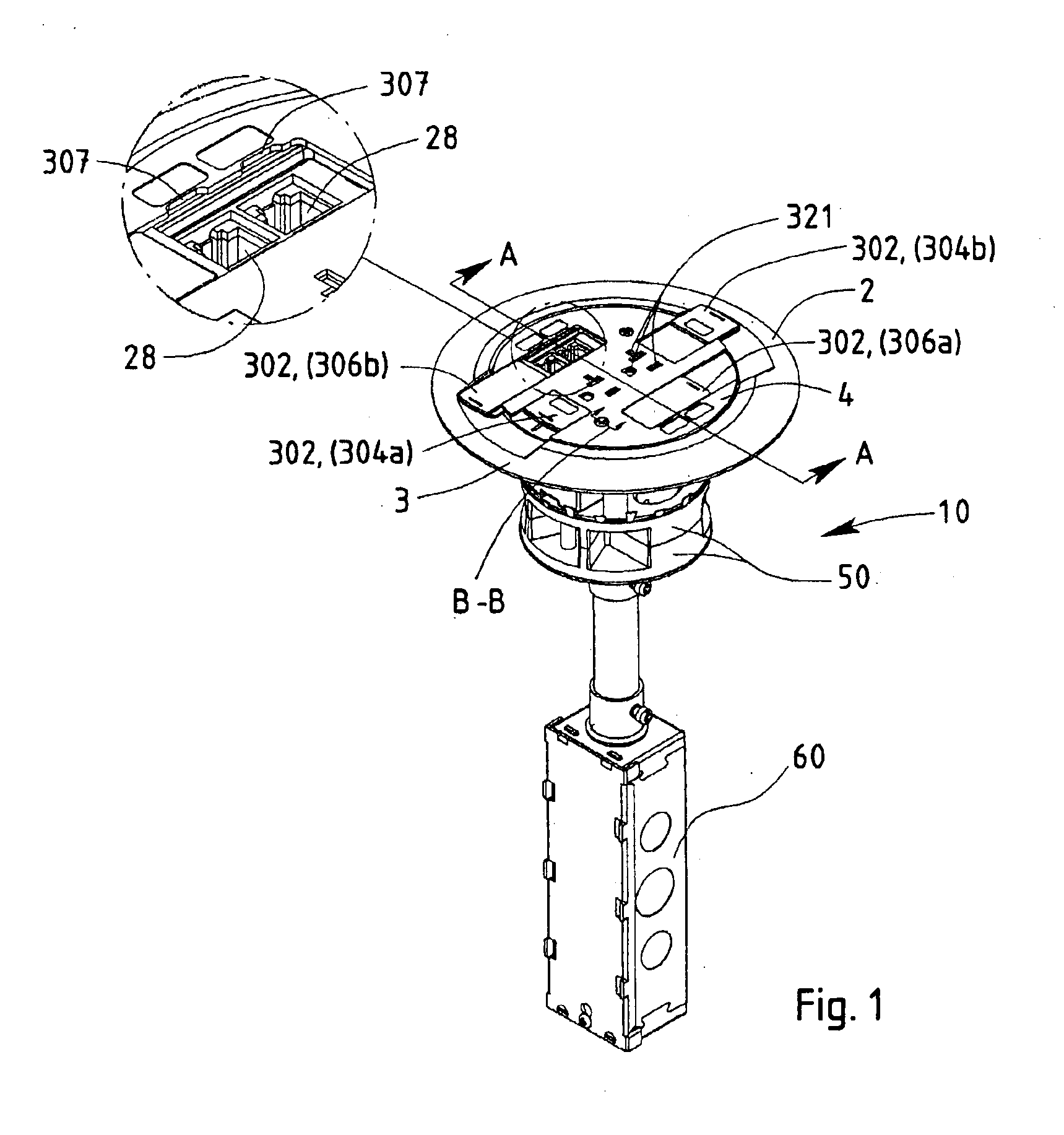 Cover assembly for an in-floor fitting