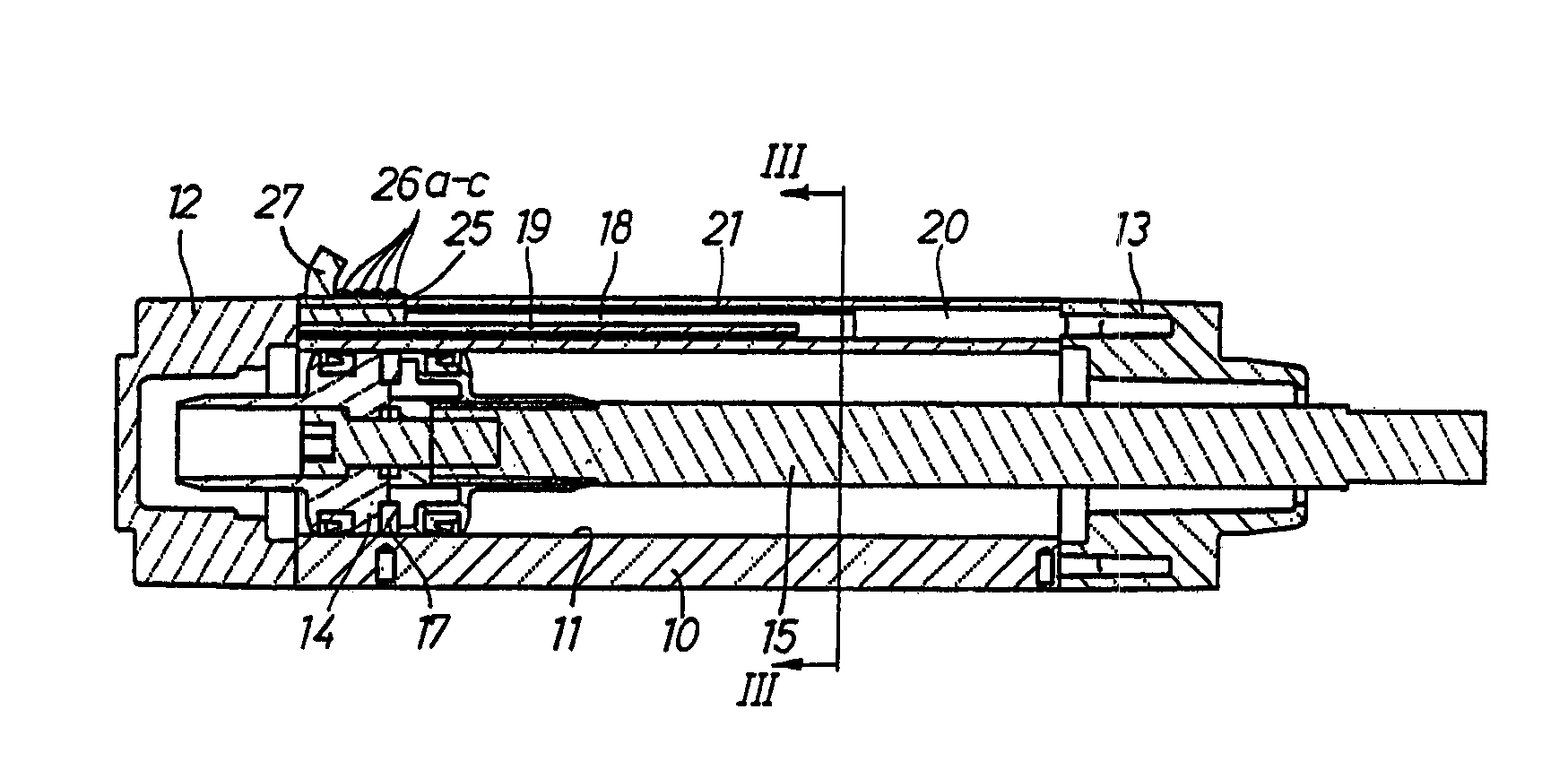 Piston-cylinder device with position sensing means