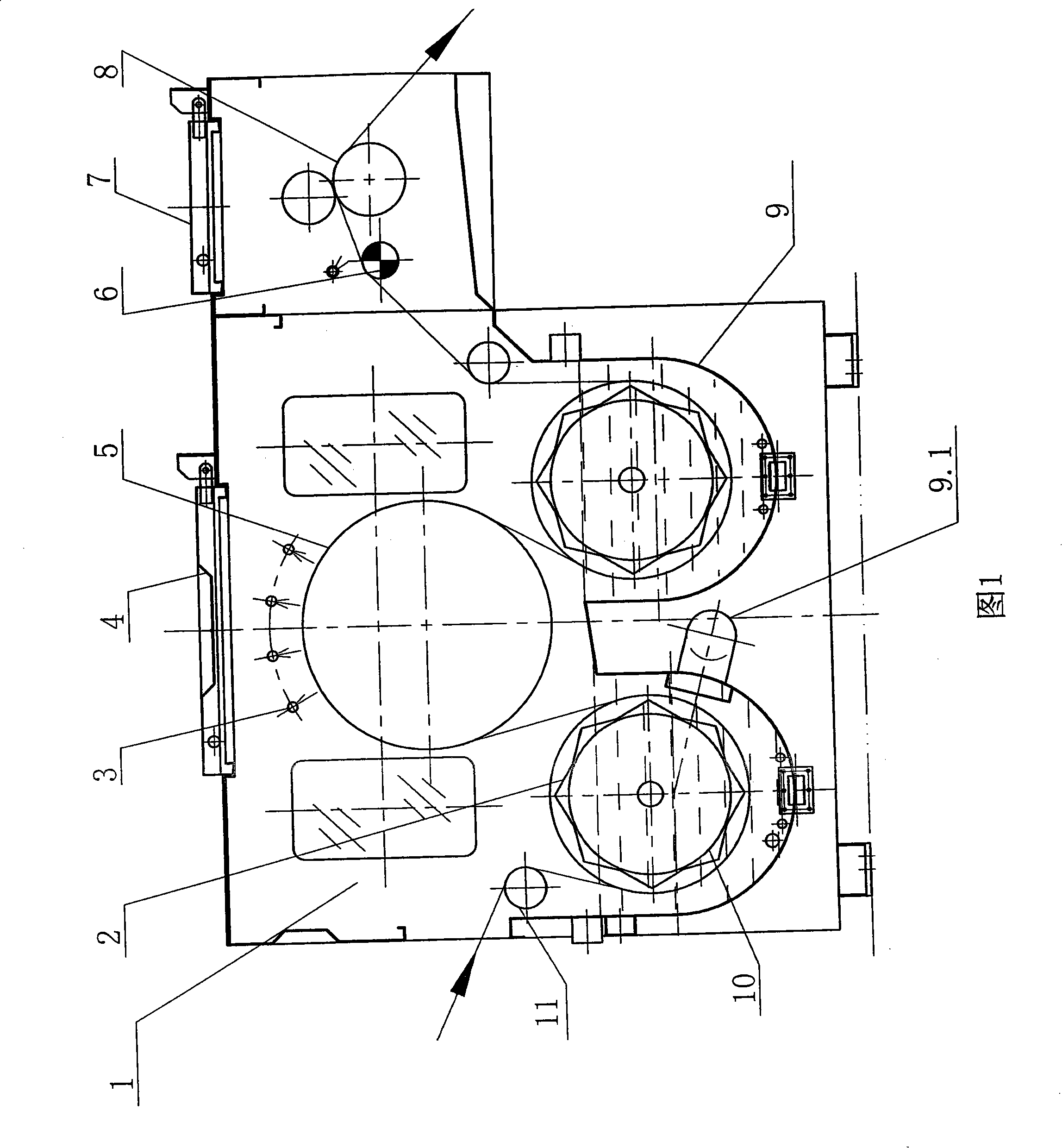 Novel double oscillation tumbling barrel scouring machine