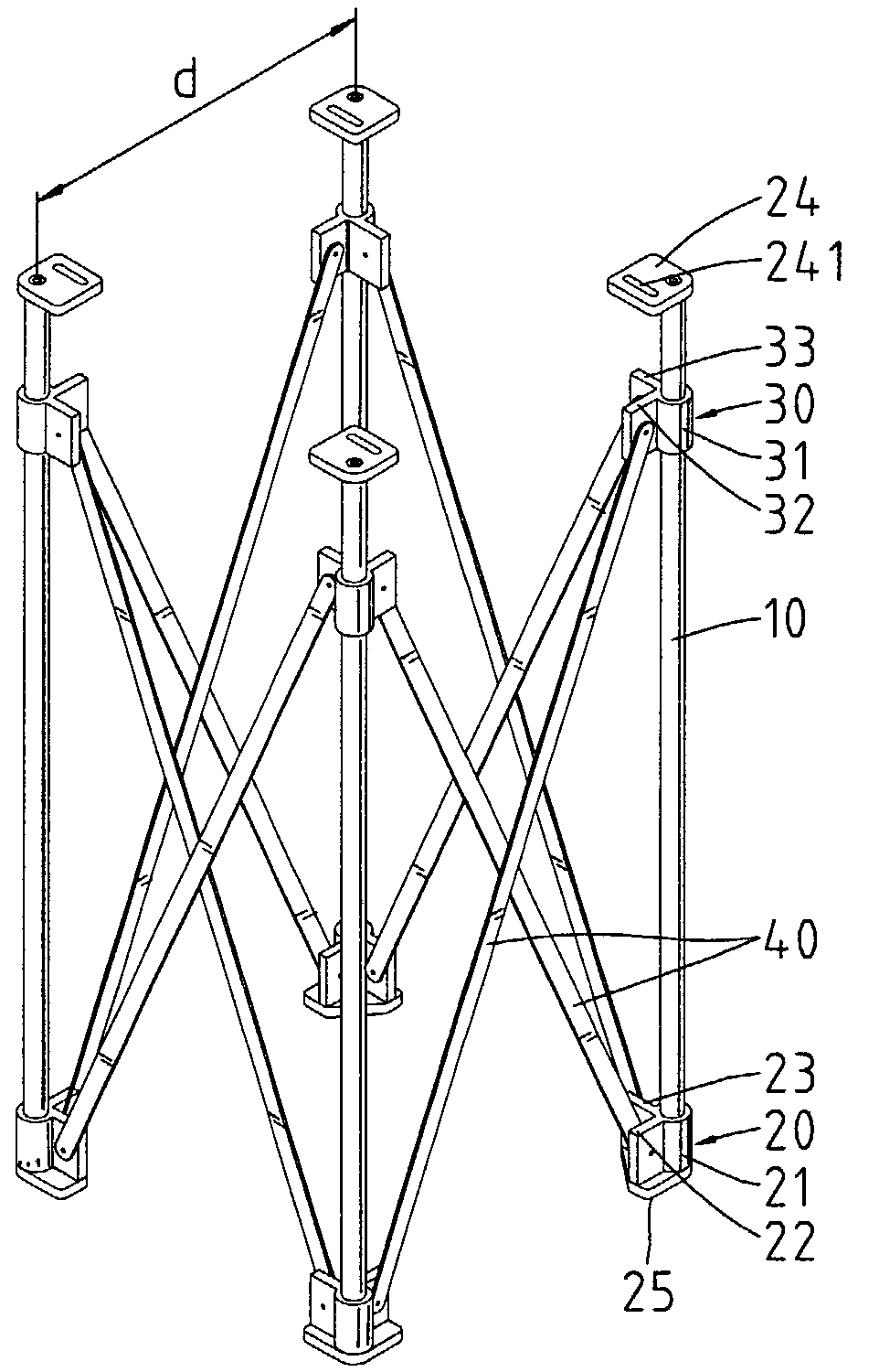 Collapsible support for workbenches