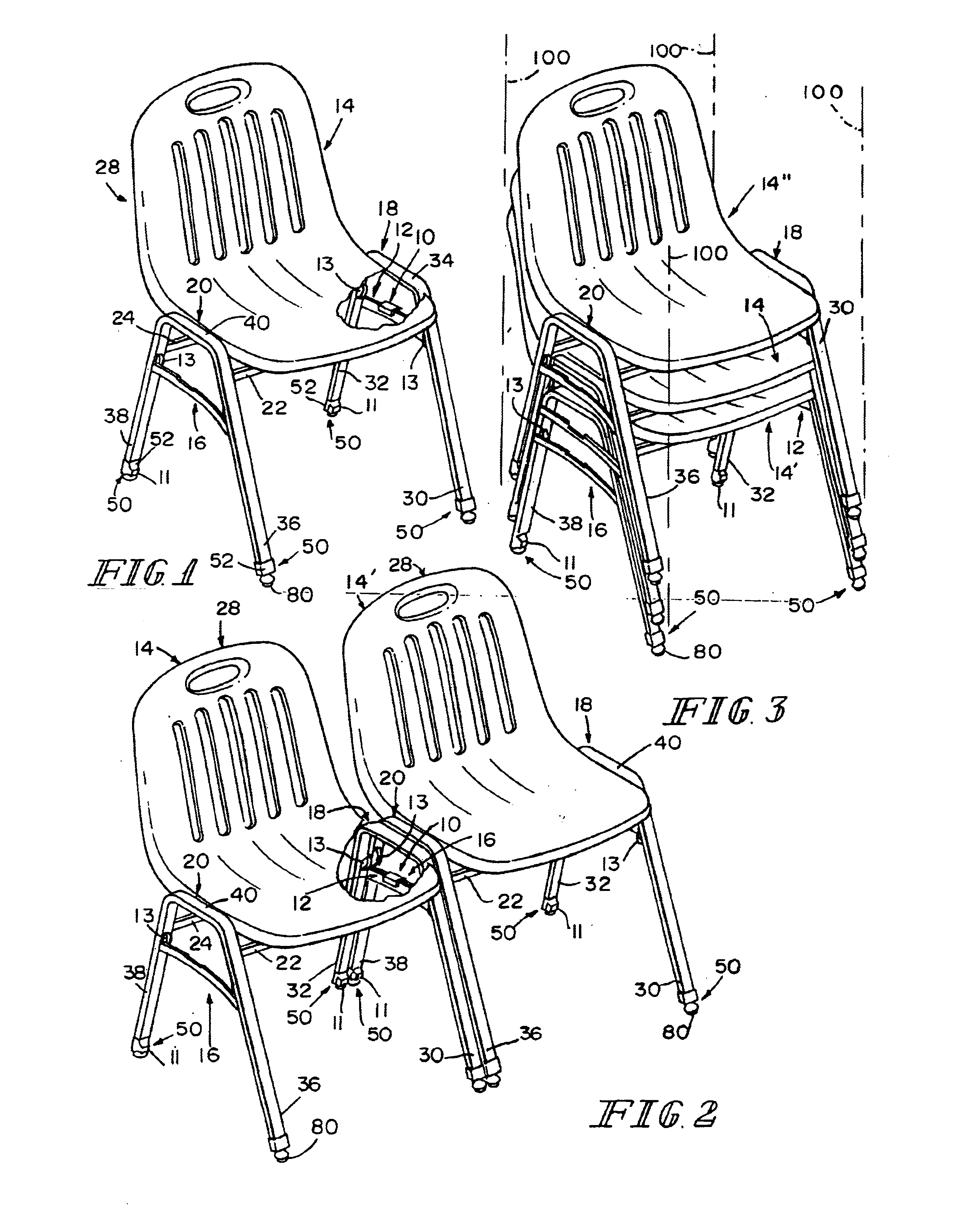 Chair stacker apparatus