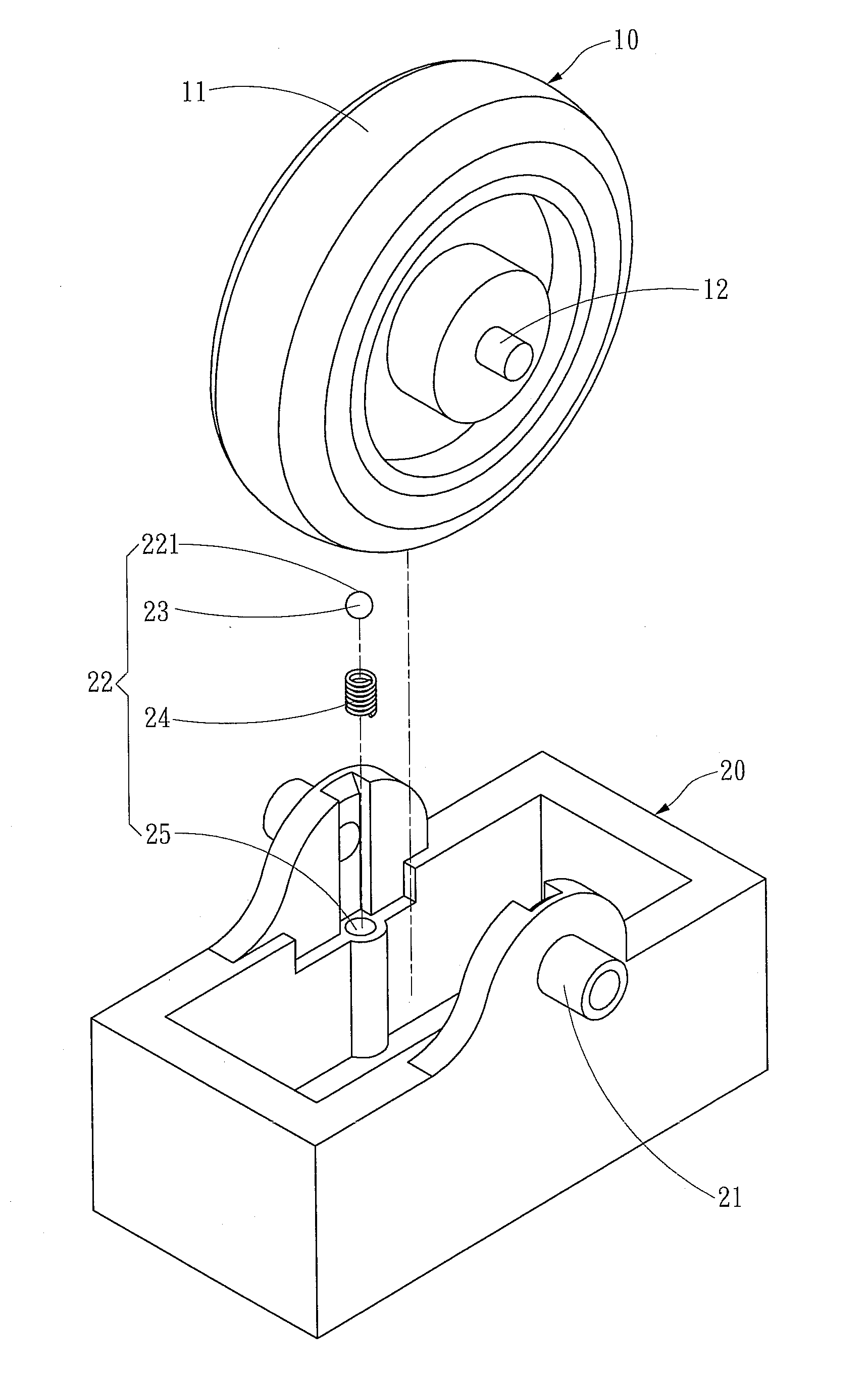 Discrete vibration scroll wheel device