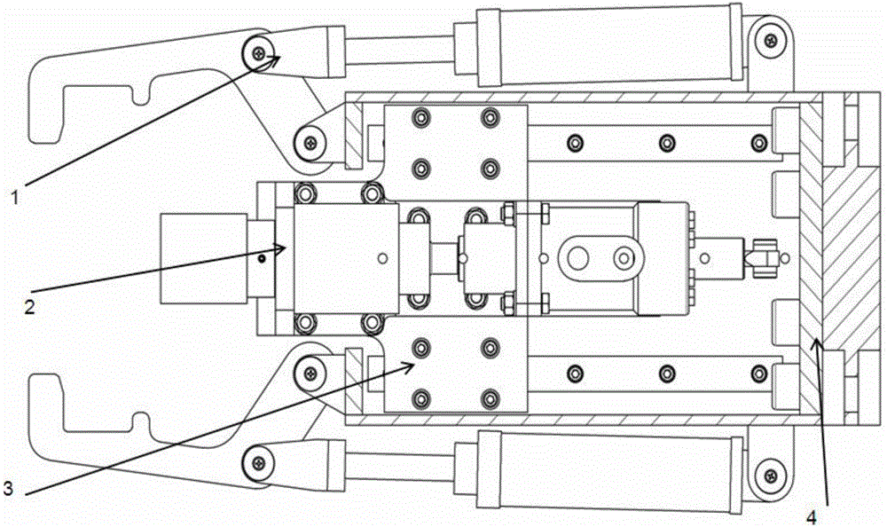 Shield tunneling machine disk type rolling knife knife changing mechanical arm end actuator