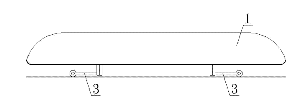 Cantilever type moving train axle load test method and test device thereof