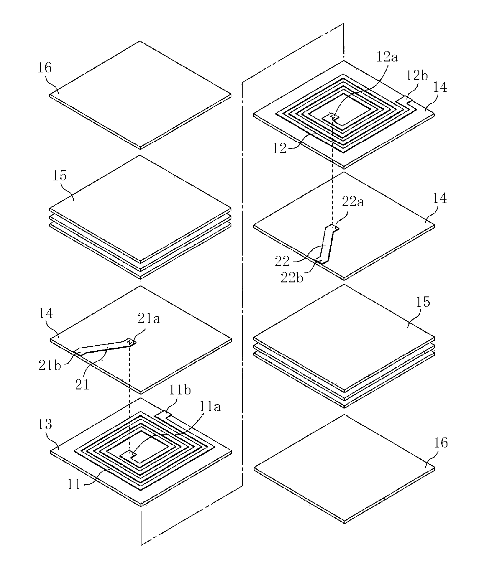 Laminated common-mode choke coil